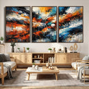 Geometric Abstract Wall Art Canvas Print, Orange Blue by MyGreatCanvas | Canvas Wall Art Prints | Photo Prints & Wall Decor