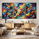 Geometric Abstract Wall Art Canvas Print, Bold Color by MyGreatCanvas | Canvas Wall Art Prints | Photo Prints & Wall Decor
