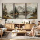 Vintage Mountain Landscape Wall Art Canvas Print Set, Rustic by MyGreatCanvas | Canvas Wall Art Prints | Photo Prints & Wall Decor