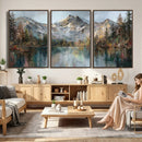 Drip Style Forest Lake Gold Art — Abstract Expressionist by MyGreatCanvas | Canvas Wall Art Prints | Photo Prints & Wall Decor
