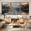 Drip Style Forest Lake Gold Art — Abstract Expressionist by MyGreatCanvas | Canvas Wall Art Prints | Photo Prints & Wall Decor