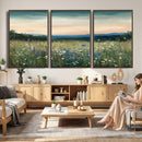 Wildflower Meadow Oil Painting Canvas — Daisy Lavender