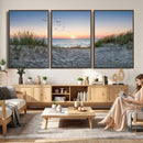 Sandy Dune Path Sunset Canvas Wall Art — Seagulls Beach by MyGreatCanvas | Canvas Wall Art Prints | Photo Prints & Wall Decor