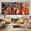 African American Jazz Singer Canvas Art — Red Dress Black by MyGreatCanvas | Canvas Wall Art Prints | Photo Prints & Wall Decor
