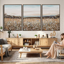 Neutral Wildflower Field Canvas Wall Art — Beige Earth Tone by MyGreatCanvas | Canvas Wall Art Prints | Photo Prints & Wall Decor