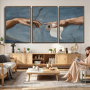 Funny Bathroom Canvas Wall Art, Michelangelo Creation of by MyGreatCanvas | Canvas Wall Art Prints | Photo Prints & Wall Decor