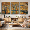 Gustav Klimt Golden Cityscape Wall Art Canvas Print, Framed by MyGreatCanvas | Canvas Wall Art Prints | Photo Prints & Wall Decor