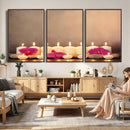 Spa Candles Orchid Canvas Print | Zen Wellness Relaxation by MyGreatCanvas | Canvas Wall Art Prints | Photo Prints & Wall Decor