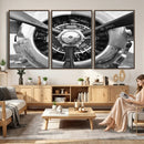 Vintage Propeller Plane Wall Art Canvas Print, Black and by MyGreatCanvas | Canvas Wall Art Prints | Photo Prints & Wall Decor