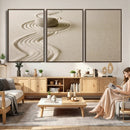 Zen Garden Stone Sand Canvas | Japanese Rock Garden Wall Art by MyGreatCanvas | Canvas Wall Art Prints | Photo Prints & Wall Decor