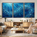 School of Fish Canvas Print | Blue Ocean Underwater Wall Art by MyGreatCanvas | Canvas Wall Art Prints | Photo Prints & Wall Decor