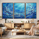 School of Fish Canvas Print | Blue Ocean Underwater Wall Art by MyGreatCanvas | Canvas Wall Art Prints | Photo Prints & Wall Decor