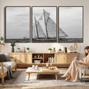 Vintage Sailboat Wall Art Canvas Print, Black and White by MyGreatCanvas | Canvas Wall Art Prints | Photo Prints & Wall Decor