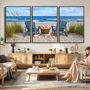 Large Beach Canvas Wall Art Coastal Adirondack Chairs Ocean by MyGreatCanvas | Canvas Wall Art Prints | Photo Prints & Wall Decor