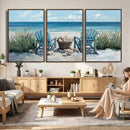 Beach Canvas Wall Art Coastal Adirondack Chairs Ocean by MyGreatCanvas | Canvas Wall Art Prints | Photo Prints & Wall Decor
