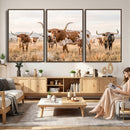 Texas Longhorn Canvas Wall Art, Rustic Farm Animal Photography Print, Farmhouse Country Decor, Western Ranch Art by MyGreatCanvas | Canvas Wall Art Prints | Photo Prints & Wall Decor