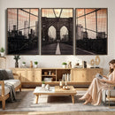 Brooklyn Bridge Canvas Wall Art, New York City Skyline Photography Print, NYC Landmark Urban Decor Artwork by MyGreatCanvas | Canvas Wall Art Prints | Photo Prints & Wall Decor