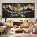 Abstract Mountain Wall Art Canvas Print Modern Landscape Painting Print