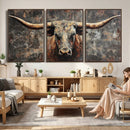 Texas Longhorn Skull Canvas Wall Art Rustic Western Decor Print by MyGreatCanvas | Canvas Wall Art Prints | Photo Prints & Wall Decor