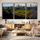 Chicago Cubs Baseball Team Print - Wrigley Field Stadium