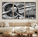 Vintage Antique Airplane Wall Art Canvas Print
