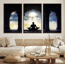 Women and Yoga Wall Art Canvas Print