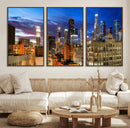 Los Angeles Night Wall Art Canvas Print