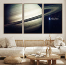 Framed Saturn Wall Art Canvas Print