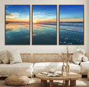 Blue Sky and Beach Wall Art Canvas Print