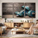 Dambell and Sport Wall Art Canvas Print