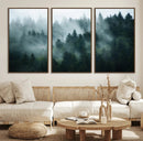 Misty Forest Wall Art – Serene Green Landscape Canvas Print, by MyGreatCanvas | Canvas Wall Art Prints | Photo Prints & Wall Decor