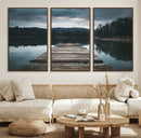 Wooden Bridge Near Lake Wall Art Canvas Print by MyGreatCanvas | Canvas Wall Art Prints | Photo Prints & Wall Decor