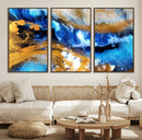 Blue Orange Marble Fluid Effect Canvas Wall Art Print by MyGreatCanvas | Canvas Wall Art Prints | Photo Prints & Wall Decor