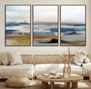 Abstract Landscape Wall Art Canvas | 3 Panel Modern Blue, by MyGreatCanvas | Canvas Wall Art Prints | Photo Prints & Wall Decor