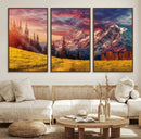 Mountain and Daylight Red Sunset Wall Art Canvas Print by MyGreatCanvas | Canvas Wall Art Prints | Photo Prints & Wall Decor