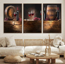 Wine and Barrels Wall Art Canvas Print by MyGreatCanvas | Canvas Wall Art Prints | Photo Prints & Wall Decor
