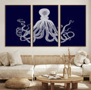 Blue Octopus Wall Art Canvas Print by MyGreatCanvas | Canvas Wall Art Prints | Photo Prints & Wall Decor