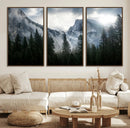 Yosemite National Park El Capitan Foggy Mountain Wall Art | by MyGreatCanvas | Canvas Wall Art Prints | Photo Prints & Wall Decor