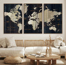 World Map Canvas Print – Detailed Map of the World Wall Art by MyGreatCanvas | Canvas Wall Art Prints | Photo Prints & Wall Decor