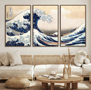 Wall Art Kanagawa Canvas Artwork Abstract Print