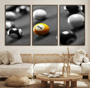 Wall Art Pool Table and Balls Canvas Print by MyGreatCanvas | Canvas Wall Art Prints | Photo Prints & Wall Decor