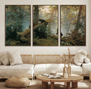 Grizzly Bear Cubs Wall Art Canvas Print