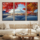 Mount Fuji Canvas Wall Art Japan Autumn Mountain Canvas