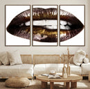 Close Up Lips Wall Art Canvas Print