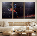 American Football Wall Art Canvas Print, Stadium Sport Wall