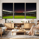 Yankee Stadium Night Game Triple Canvas, Yankee Stadium