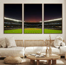 Yankee Stadium Night Game Triple Canvas, Yankee Stadium