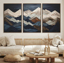 Mountain Wall Art – Modern Geometric Landscape Canvas Print,