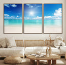 Blue Ocean Wall Art Canvas Print - Tranquil Ocean Paradise