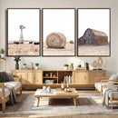 Rustic Farmhouse Wall Art Set of 3 – Country Barn and Wheat by MyGreatCanvas | Canvas Wall Art Prints | Photo Prints & Wall Decor